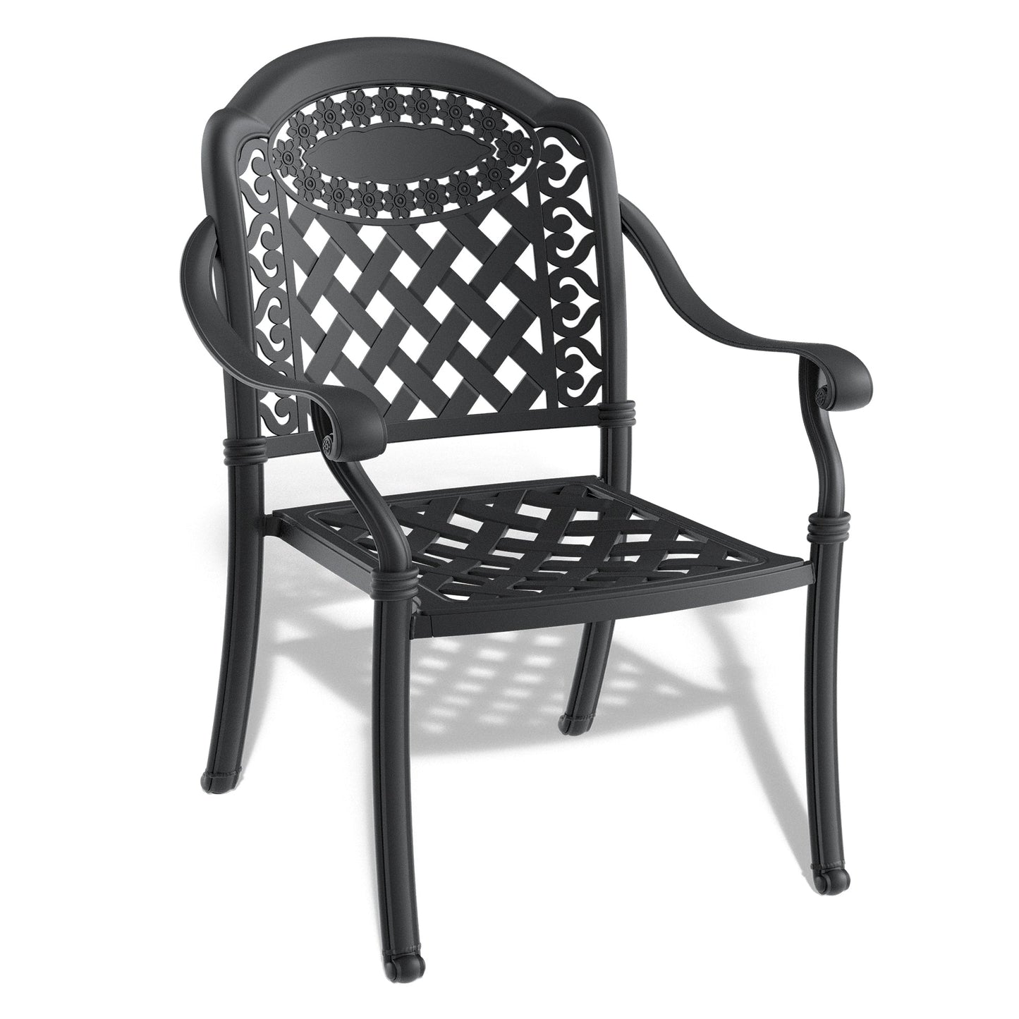 Outdoor Patio Set Cast Aluminum 5 Piece Stackable