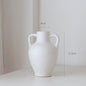 Round Belly Vase Double Ear Ceramic Table Top Decoration
