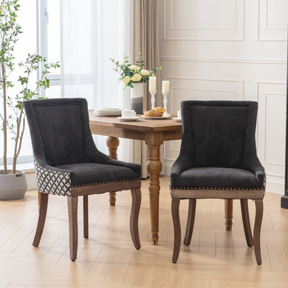 Ultra Side Dining Chair, Thickened fabric chairs with neutrally toned solid