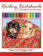 Darling Dachshunds: A Doxie Dog Colouring Book for Adults - Paperback