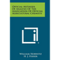 Official Methods of Analysis of the Association of Official Agricultural Chemists - Paperback