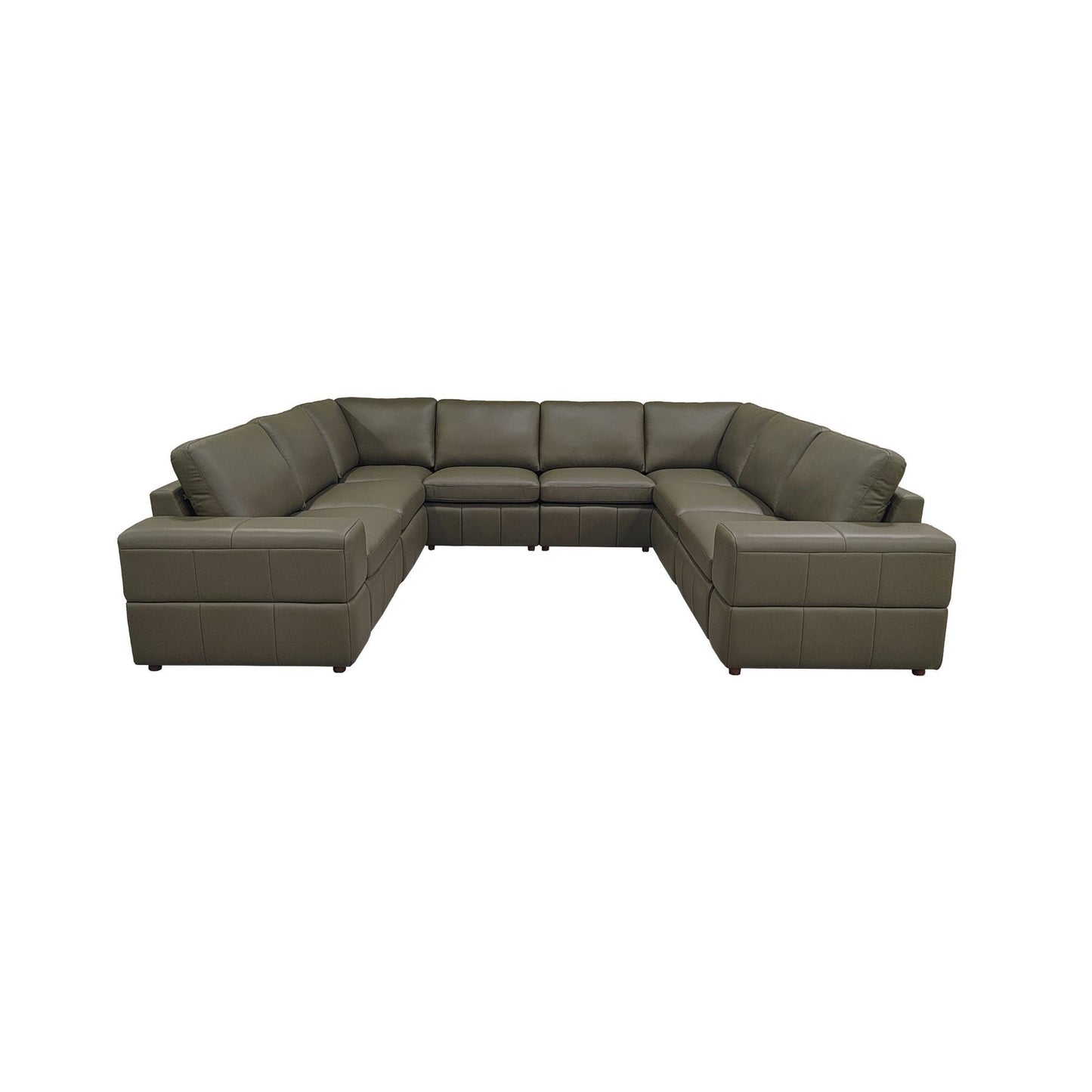 Upholstered Large Arms Sectional With Recliner Seats