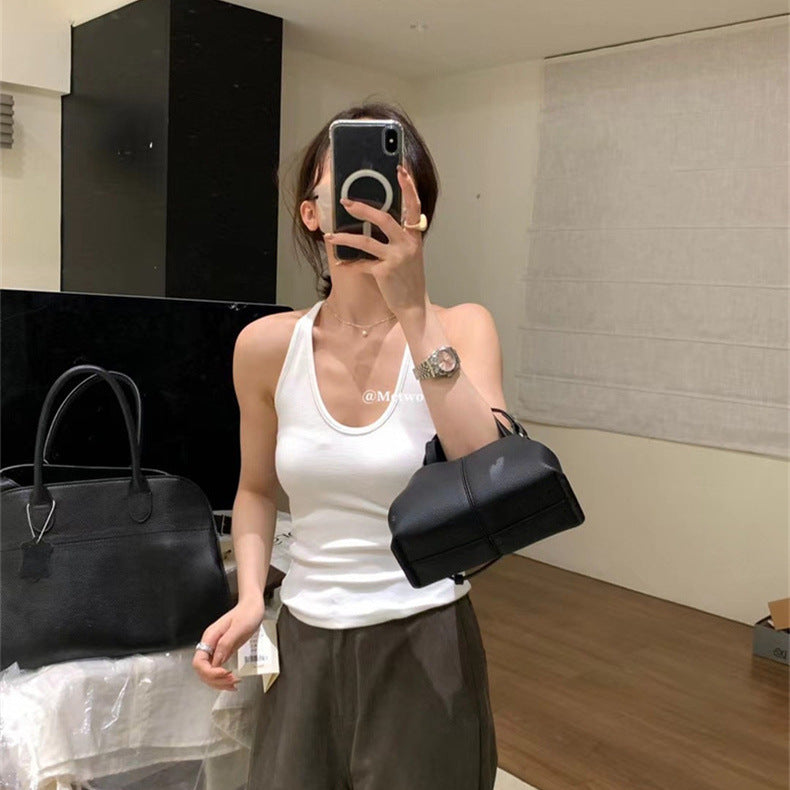 Retro U-neck Halter I-shaped Camisole For Women