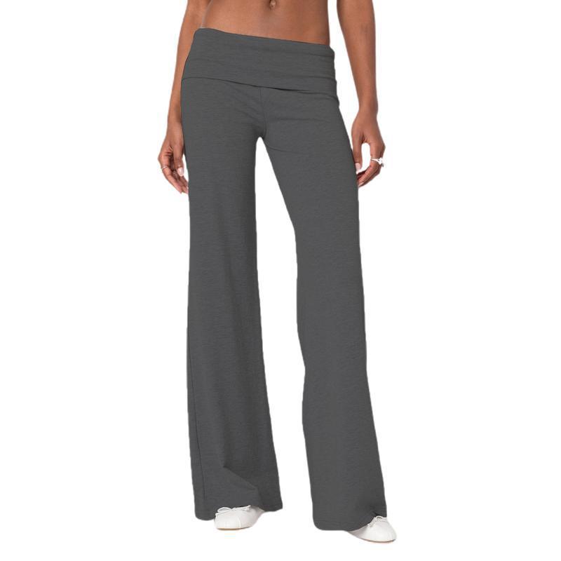 Womens Loose-Fit Foldable Casual Pants For Spring And Summer