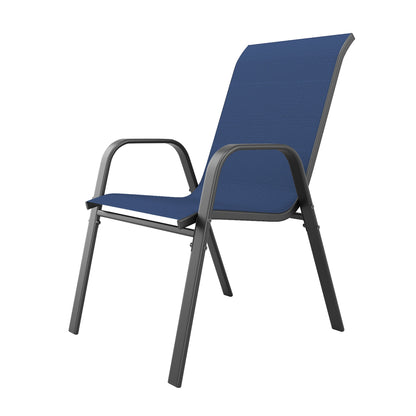 6-Piece Outdoor Dining Chairs Set, Wide Ergonomic Seat, 350 lbs Capacity per