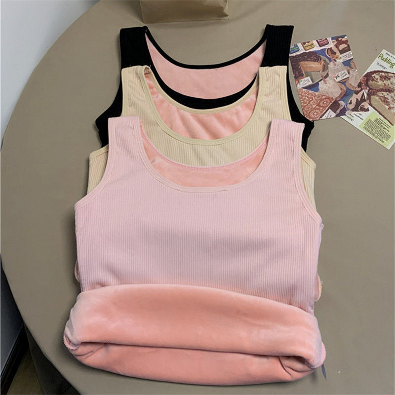 Womens Padded Thermal Figure-hugging Base Layer In A Solid Color