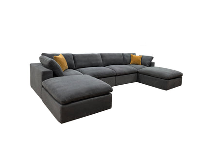 Sectional Sofa Modular Polyester 6 Seat 160
