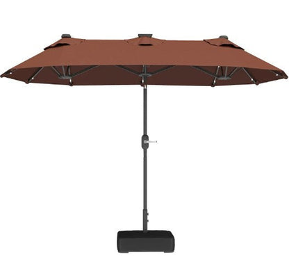 Patio Umbrella Double Sided Solar LED 118" Tilt