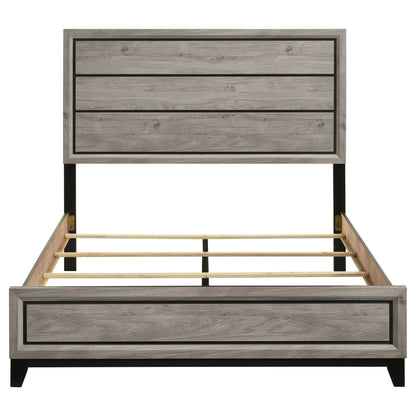 Valen Wood Queen Panel Bed Light Taupe