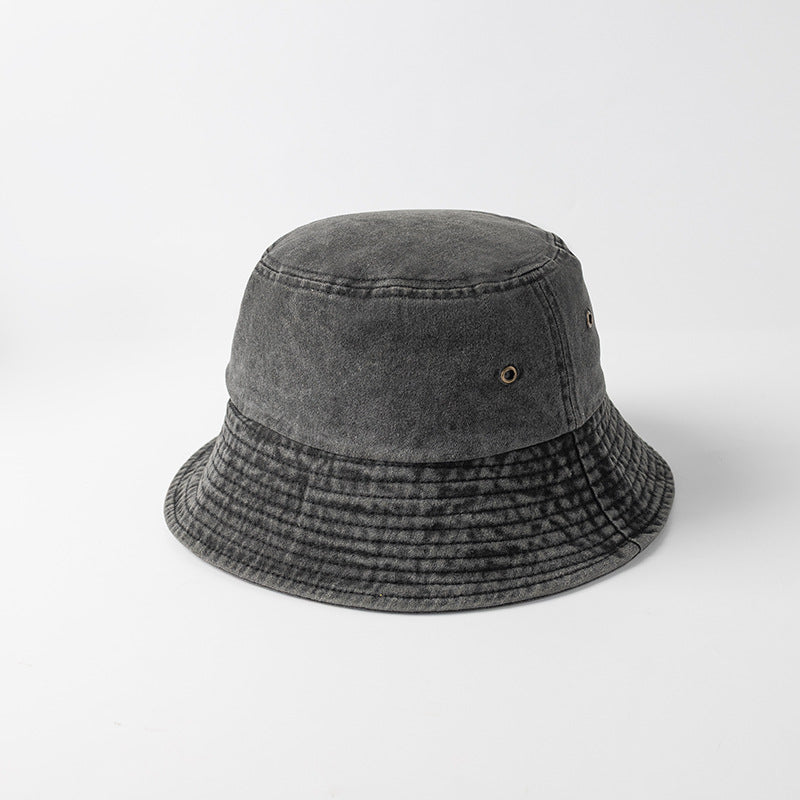 Personalized Distressed Simple Solid-Colored Bucket Hat