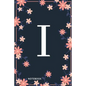 I Notebook: Monogram Initial I Notebook for Women and Girls, Pink & Blue Floral Cover - Paperback