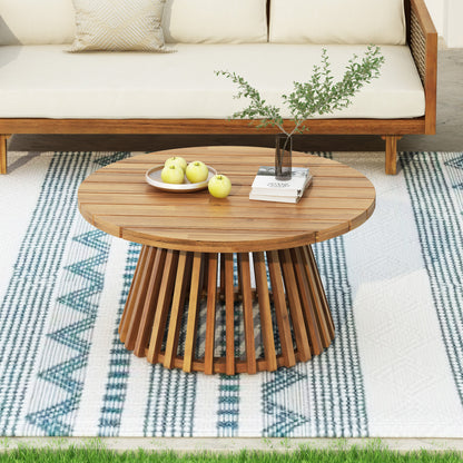 Outdoor Patio Set Acacia Wood Wicker Teak Dark Gray Daybed 2 Piece 600 LB