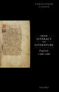 From Literacy to Literature: England, 1300-1400 - Paperback