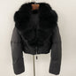 Fox Fur Collar Thick Short Down Jacket Coat