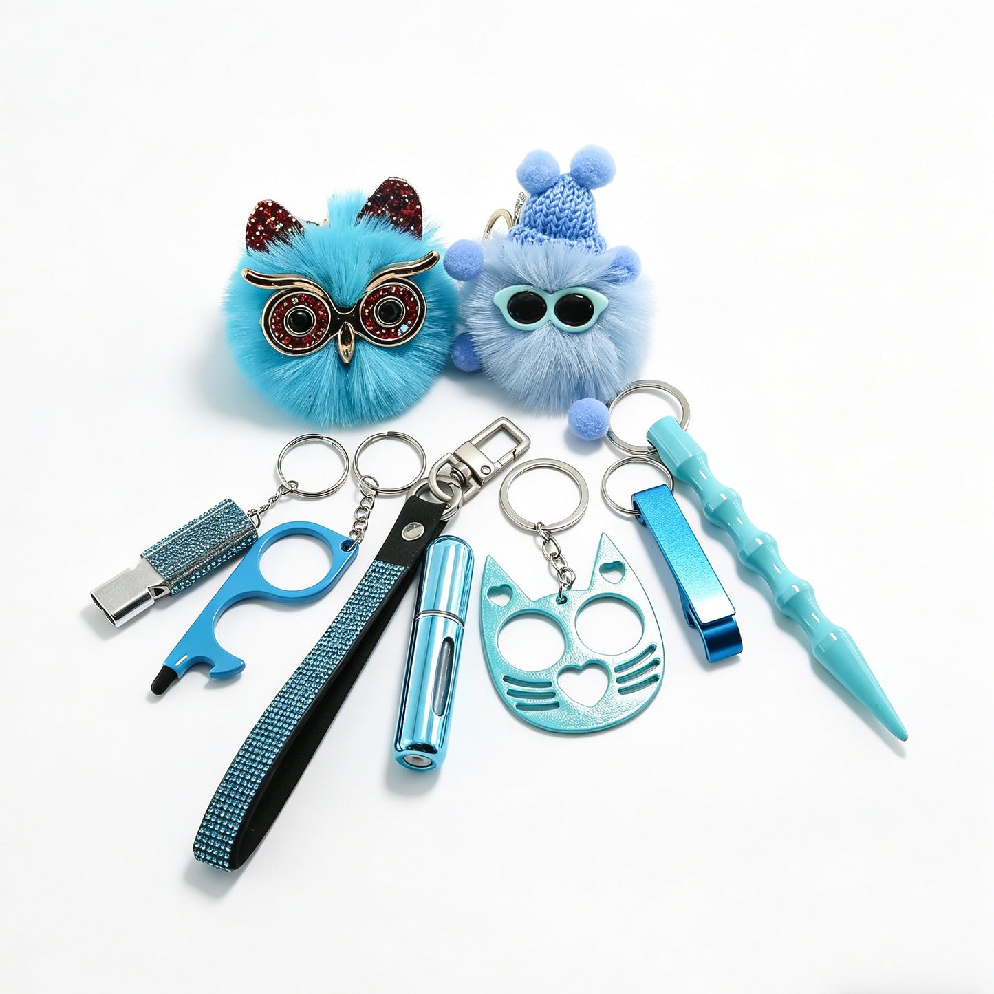 Ins Little Coal Ball Self-defense Keychain