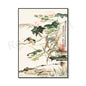 Vintage Chinese Painting Framed Poster – Minimalist Wall Art