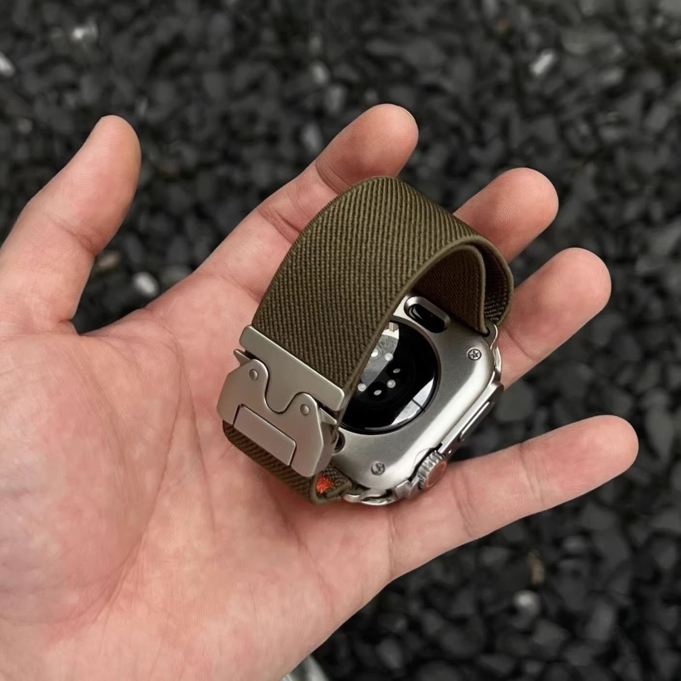 Parachute-buckle Elastic Nylon Watch Strap