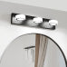LED Vanity Light Fixture | 3/4/5/6/7-Light Dimmable Bathroom Wall Sconce with Acrylic Shade — Matte Black, 6000K, 42W