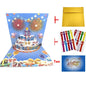 Ins Style Birthday Cake Music Light 3D Stereoscopic Greeting Cards High-end Creative Fireworks Display Effect Audio Card Cross-border