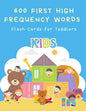600 First High Frequency Words Flash Cards for Toddlers: Fun learning animal, alphabet letter A-Z, numbers, shapes and colors flashcards vocabulary En - Paperback