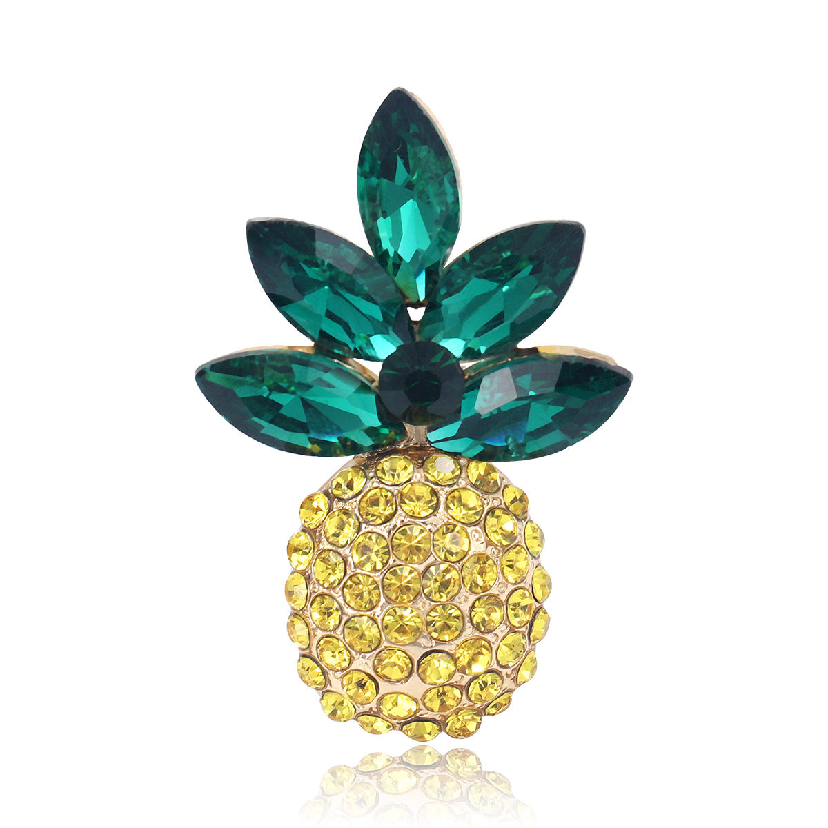 New Arrival Fresh And Elegant Alloy Rhinestone Pineapple Brooch