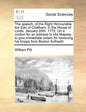 The Speech, of the Right Honourable the Earl of Chatham, in the House of Lords, January 20th, 1775. on a Motion for an Address to His Majesty, to Give - Paperback
