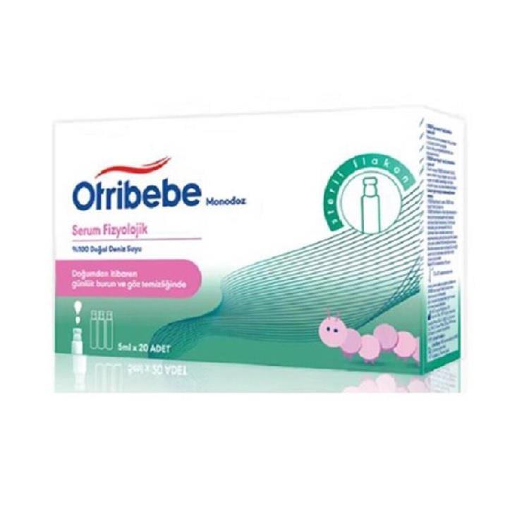 Otribebe Nasal Saline Solution - 100% Natural Seawater for Newborns & Toddlers, Sterile & Single-Dose Vials