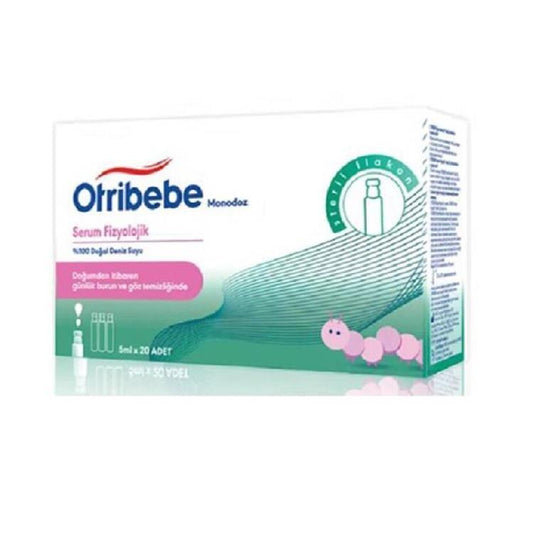 Otribebe Nasal Saline Solution - 100% Natural Seawater for Newborns & Toddlers, Sterile & Single-Dose Vials