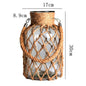 Hand-woven Hemp Rope Glass Transparent Vase
