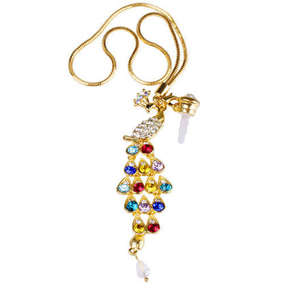 Peacock Crystal Dust Plug for 3.5mm Phone Jack