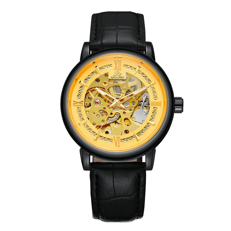 European And American-style Mens Fashionable Hollow-out Mechanical Watch