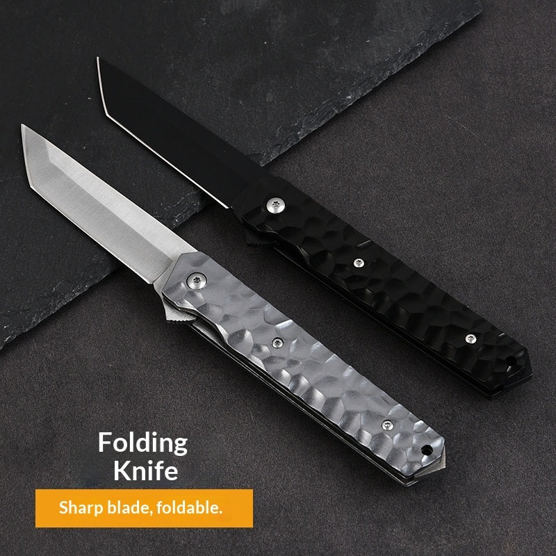 High-hardness Stainless Steel Portable Folding Knife With An Aluminum Handle