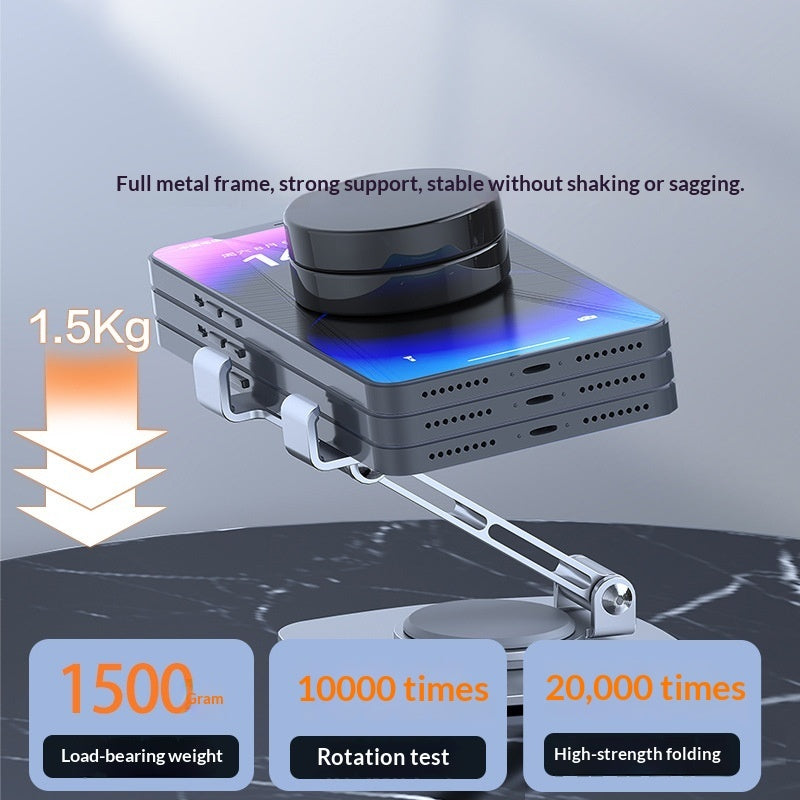 Rotating Phone Stand Desktop Metal Bedside Tablet Holder