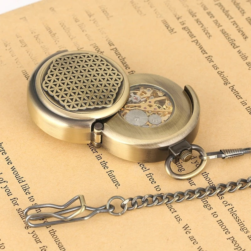 Roman Numeral Manual Winding Mechanical Pocket Watch