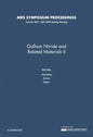Gallium Nitride and Related Materials II - Hardcover