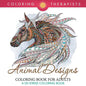 Animal Designs Coloring Book For Adults - A De-Stress Coloring Book - Paperback