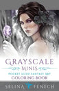 Grayscale Minis - Pocket Sized Fantasy Art Coloring Book - Paperback