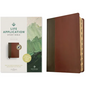 NLT Life Application Study Bible, Third Edition (Red Letter, Leatherlike, Brown/Tan, Indexed) - Imitation Leather
