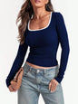 Scoop Neck Long Sleeve T-Shirt