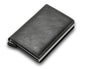 RFID Lock Vintage Automatic Leather Credit Card Holder