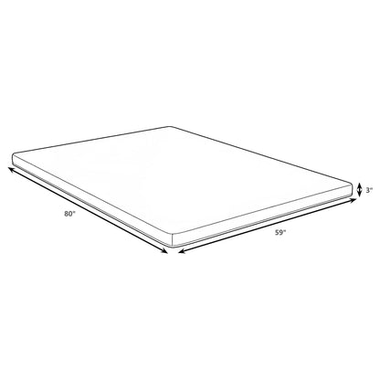 Cascade 3-inch Queen Cool Memory Foam Mattress Topper