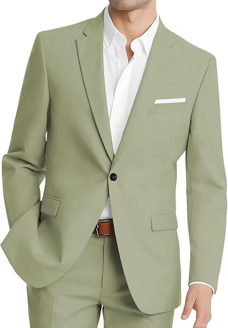 Mens Korean-style Slim-fit Two-piece Suit