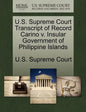U.S. Supreme Court Transcript of Record Carino V. Insular Government of Philippine Islands - Paperback