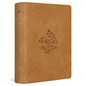 ESV Single Column Journaling Bible, Large Print (Trutone, Nubuck Caramel, Wildflower Design) - Imitation Leather