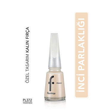 Flormar Pearly Intense Pigmented Nail Polish PL372 Tender Beige - Long-Lasting Shine | Premium Quality