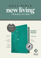 NLT Compact Giant Print Bible, Filament Enabled (Leatherlike, Peony Rich Teal, Indexed, Red Letter) - Imitation Leather
