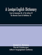 A Lenâpé-English Dictionary. From An Anonymous Ms. In The Archives Of The Moravian Church At Bethlehem, Pa. - Paperback
