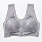 Comfortable Plus Size Backless Bra Lace Push Up Front Closure Bra