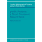 P-Adic Analysis: A Short Course on Recent Work - Paperback