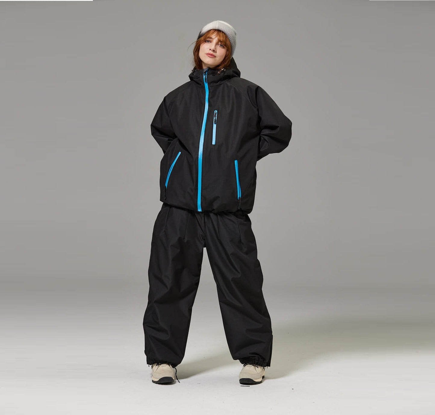 Unisex Windproof And Waterproof Loose-fitting Fashionable Ski Suit Set